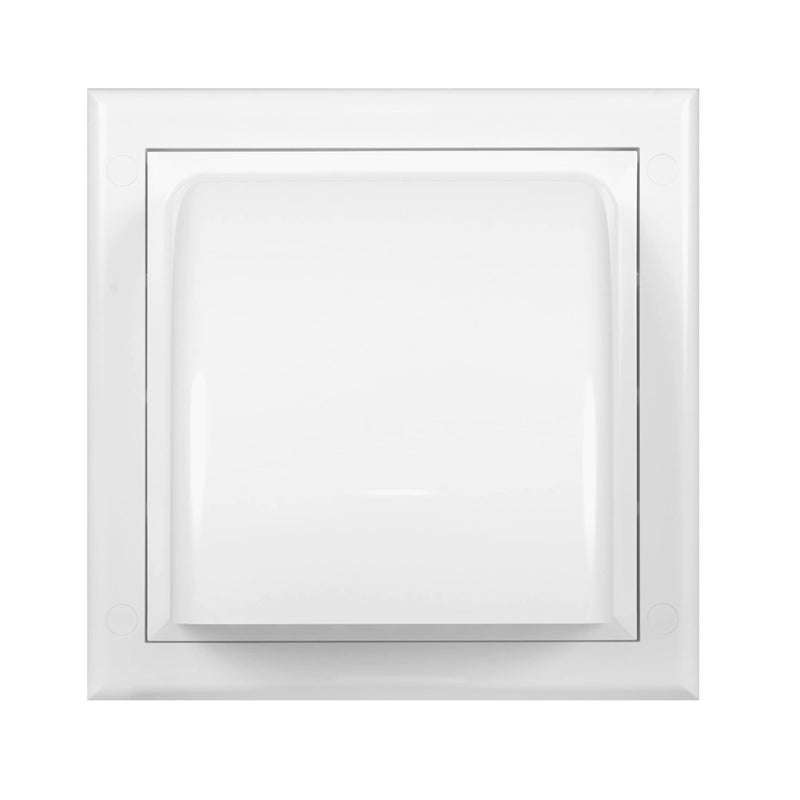 Awenta 6'' Inch Exhaust Hood Vent with Rain Cover, White, Outdoor Air Vent Cover, HVAC Clothes Dryer Vent Duct Cover, 10'' x 10'' Inch Exhaust Cap - 150MM (250X250MM) - Image 3